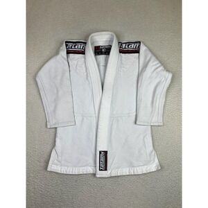 Tatami Jiu Jitsu Gi Jacket Kids M3 White BJJ Uniform Top Cotton Patch Logos